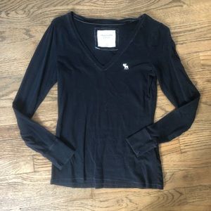 Basic black v-neck